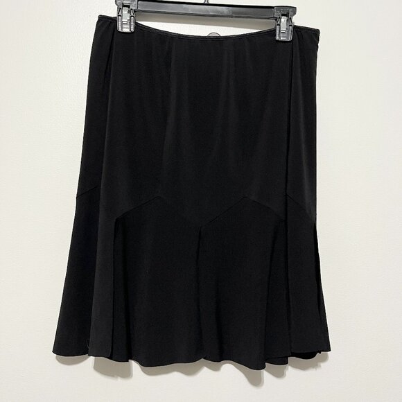 Cache Womens Y2K Skirt Size L Black Liquid Knit Deconstructed Goth Artsy 2000s - Picture 1 of 7